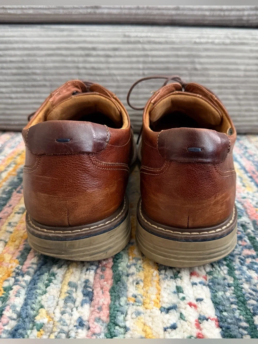 Florsheim Norwalk Cap Toe Men's Cognac Brown Leather Lace-Up Oxfords